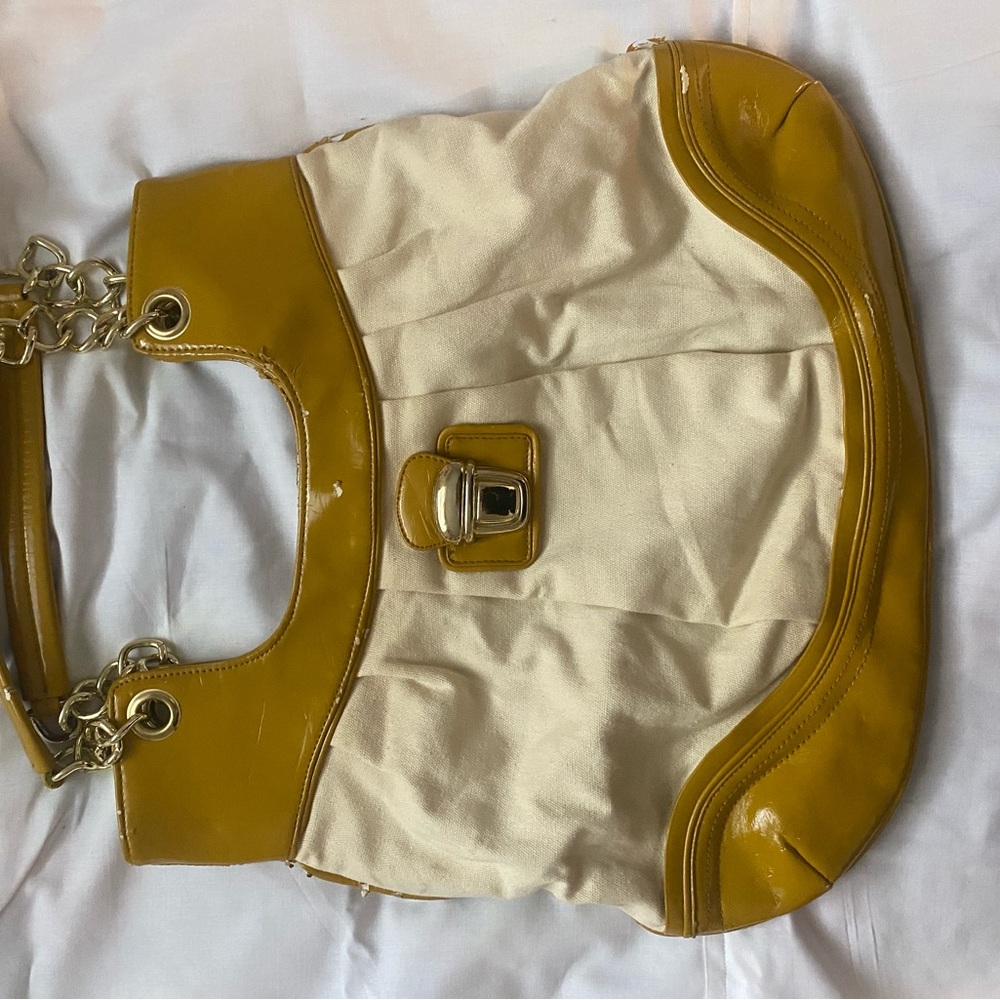 Elegant Tan and Yellow Women's Bag